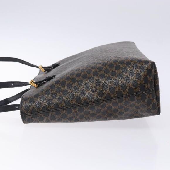 CELINE Macadam Canvas Tote Bag Pvc Leather Black Gold - Picture 5 of 12